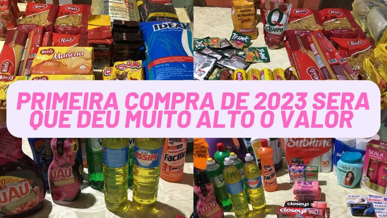 Primeira compra de 2023- Valor total- Compra do mês pra 7 pessoas