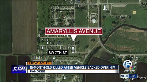 15-month-old child killed after vehicle backs over him in Pahokee