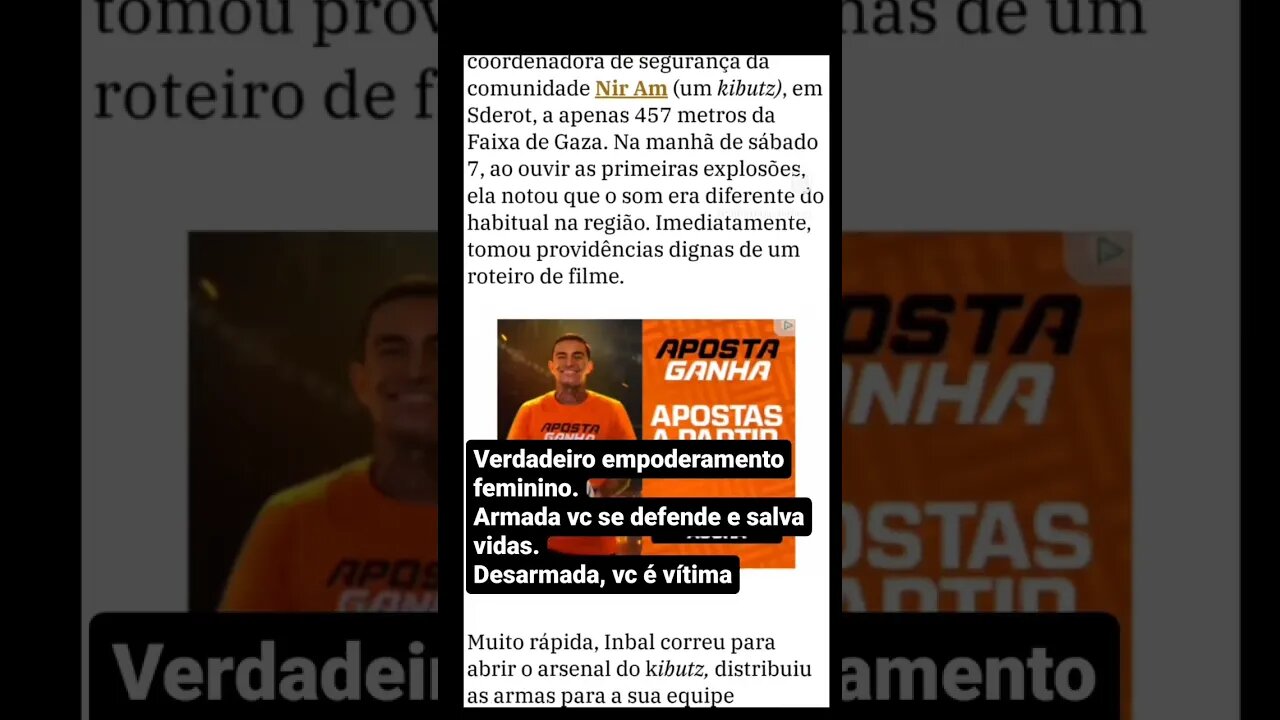 Verdadeiro empoderamento feminino.Armada vc se defende e salva vidas.Desarmada, vc é vítima!