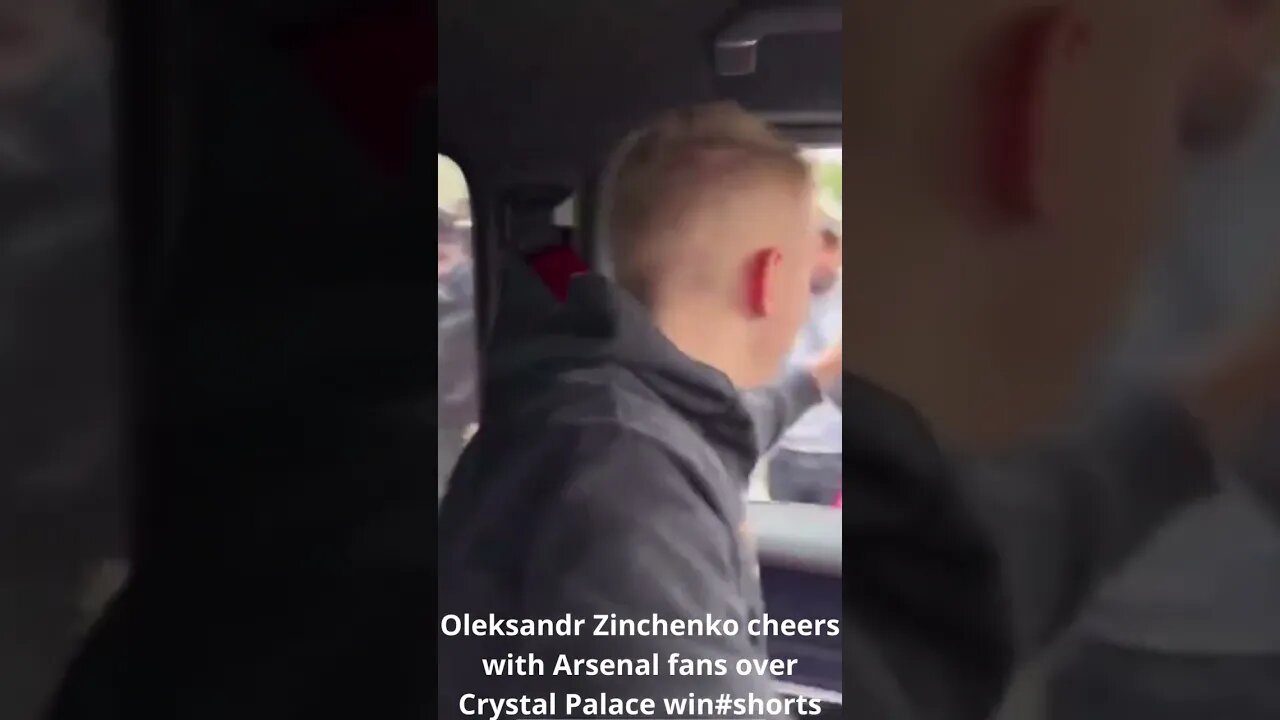 Oleksandr Zinchenko cheers with Arsenal fans over Crystal Palace win #shorts