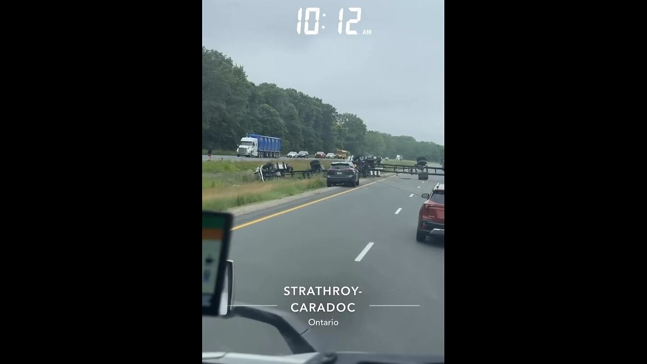 Truck Rollover On Highway 402 London