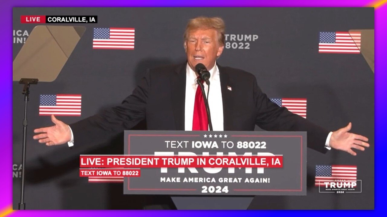 TRUMP SPEECH IN CORALVILLE, IOWA - DECEMBER 13, 2023