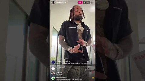 Money Man Instagram Live: Money Man Finds Out Live Gun + Weed = JailTime💀 12.02.23.