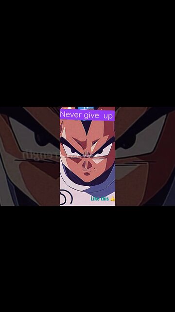 Message from og vegeta 💪🏾 don't give 🆙 anime #shorts