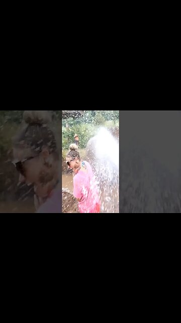 Sprayed on m the face by elephants! #elephant #sanctuary #thailand