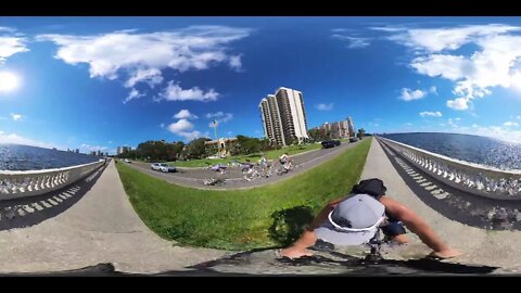 360 Camera Biking on the Tampa Riverwalk w/ Blitz