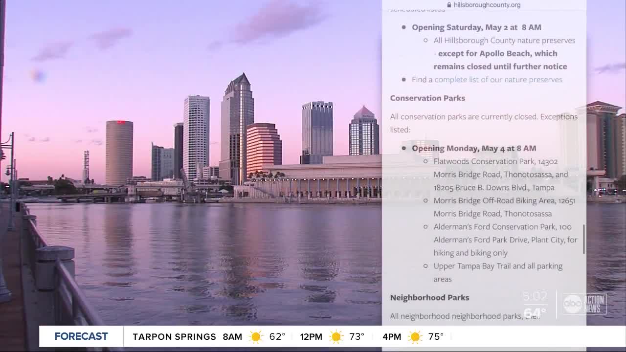 Hillsborough to reopen select parks and boat ramps, county's 'safer-at-home' to expire May 4