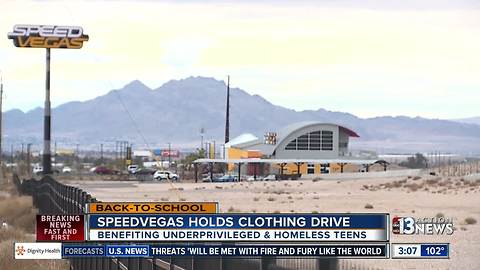 SPEEDVEGAS hosting school clothing drive