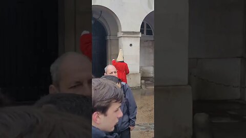 The kings guard pushes the tourist out of the way make way #horseguardsparade