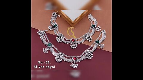 silver payal design#