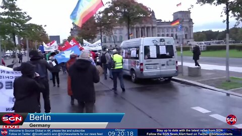 Replay: Anti-war demonstrators rally in Berlin Germany