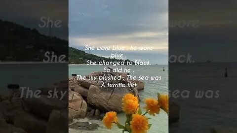 The sea was a terrificc flirt... romantic status video