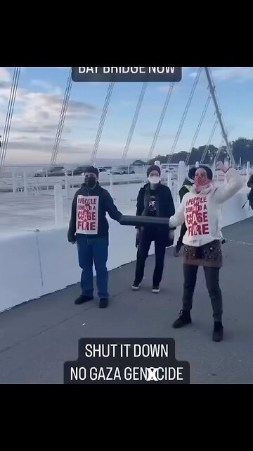 Protest on bay bridge San Francisco California