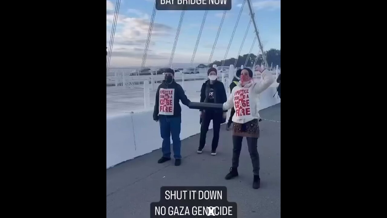 Protest on bay bridge San Francisco California