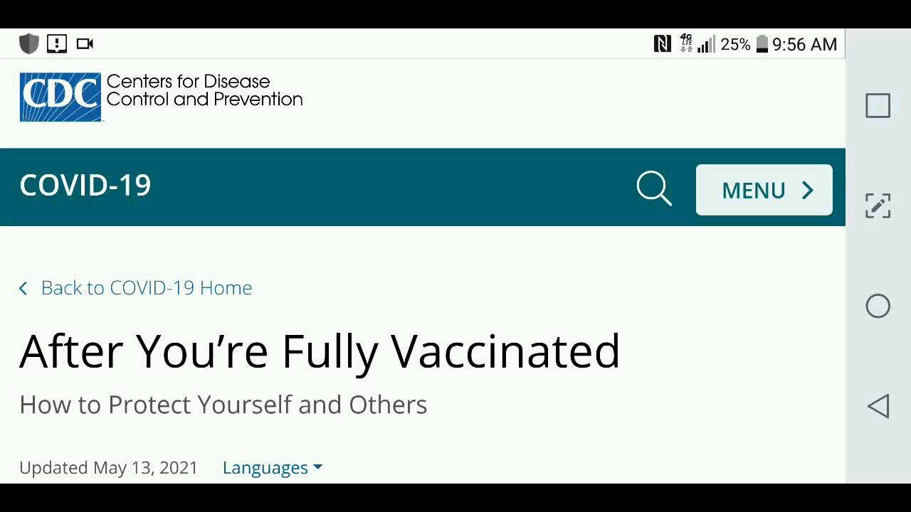 CDC Says Vaxxed Can Resume Activities From Before Pandemic...