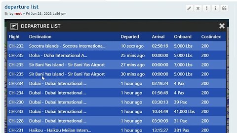 Airline Manager 4 Departure List