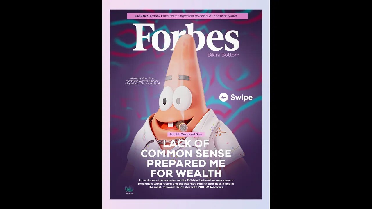 patrick star as a tiktok influencer