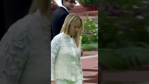 Prime minister of Italy Giorgia Meloni at Rajghat #g20#shorts