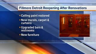 Fillmore Detroit to reopen after renovations