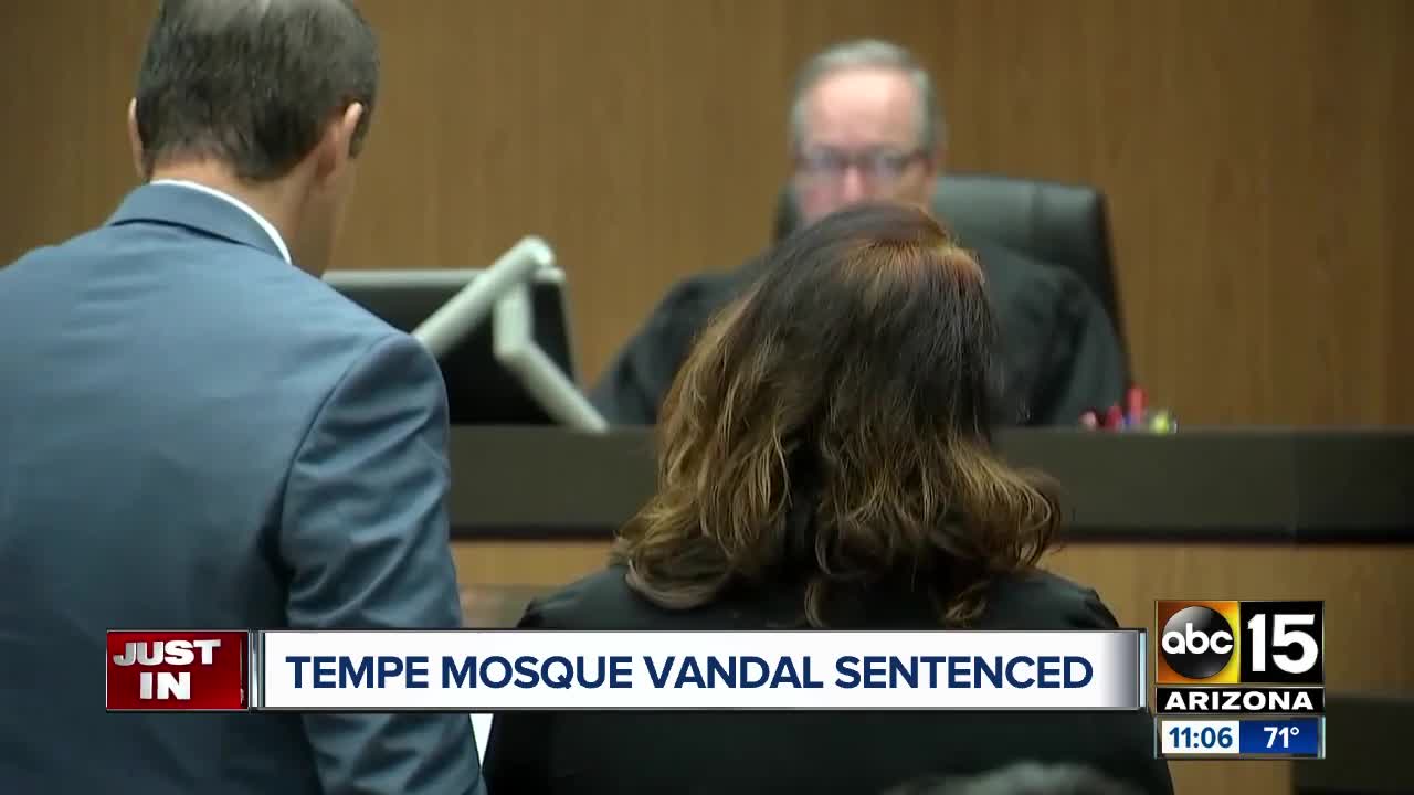 Tempe mosque vandal sentenced in court Thursday