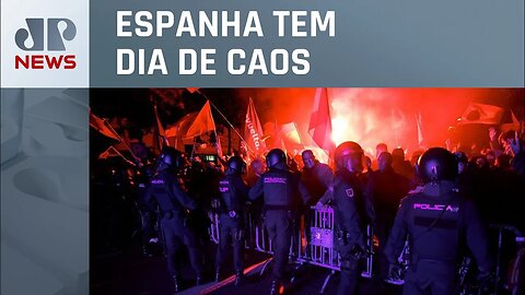 Madri tem protestos violentos contra anistia a separatistas