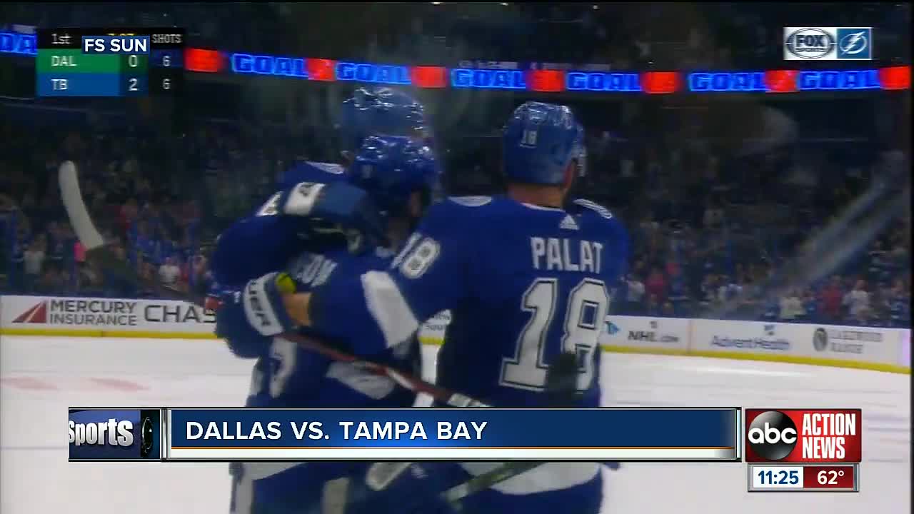 Steven Stamkos and Nikita Kucherov lead Tampa Bay Lightning to 6-0 win over Dallas Stars