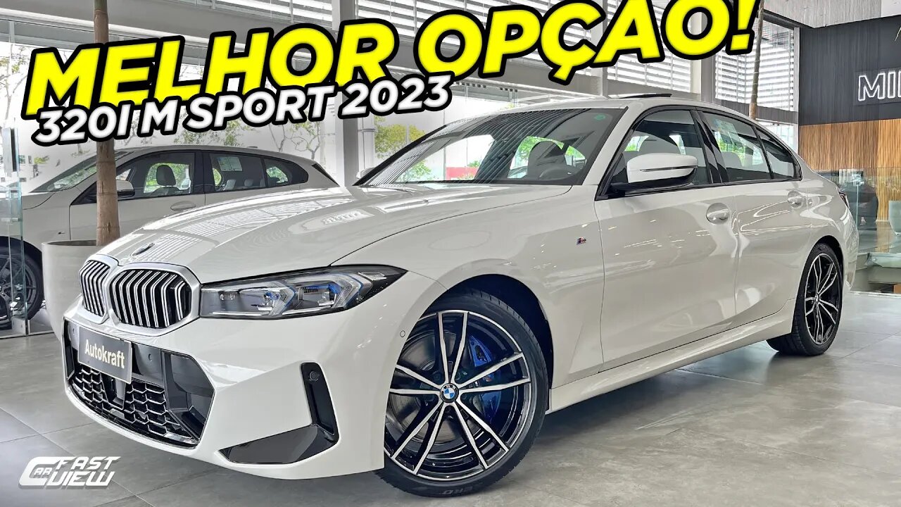 NOVA BMW 320I M SPORT 2023 BRANCO ALPINO, INTERIOR MOCHA, TETO SOLAR, HEAD UP DISPLAY E TELA GIGANTE