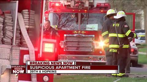 BREAKING: Milwaukee Fire Department investigating a suspicious apartment fire