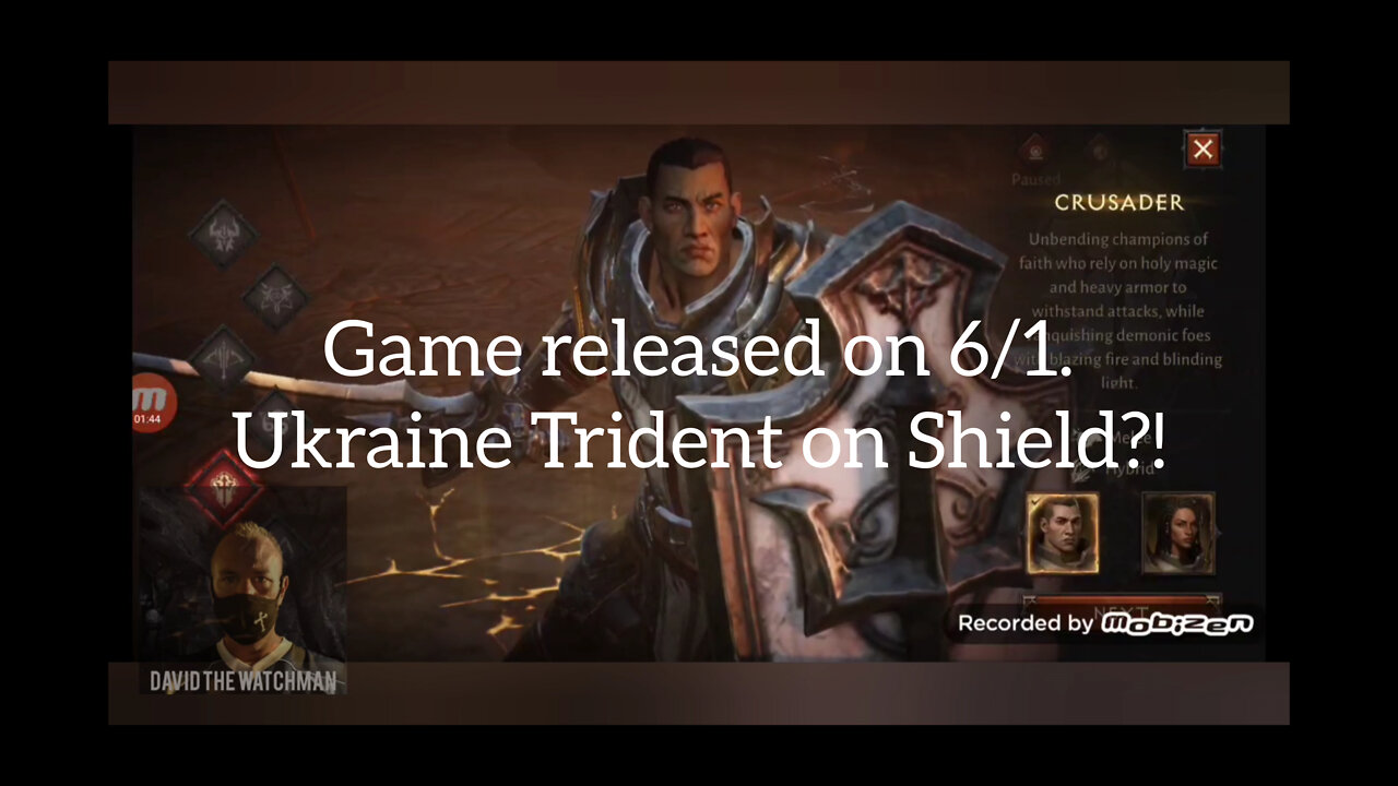 6/1 Diablo Immortal Released. Ukraine Trident. Cain. You Play a 'Nephelim Hero'. Revelation 13.