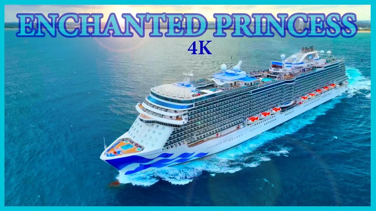 Enchanted Princess Departs Port Everglades - 4K