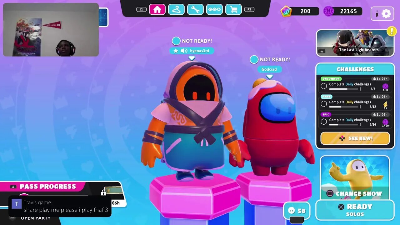 Fall guys livestream (ROAD TO 1K) let's get a win