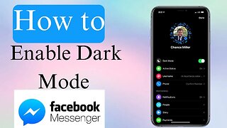 How to turn on dark mode on facebook messenger