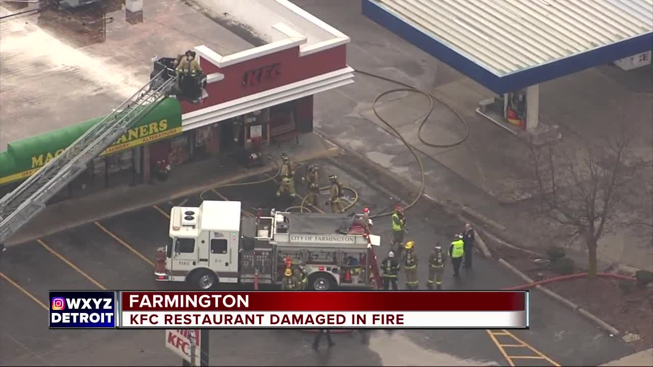 KFC restaurant in Farmington suffers heavy damage after fire