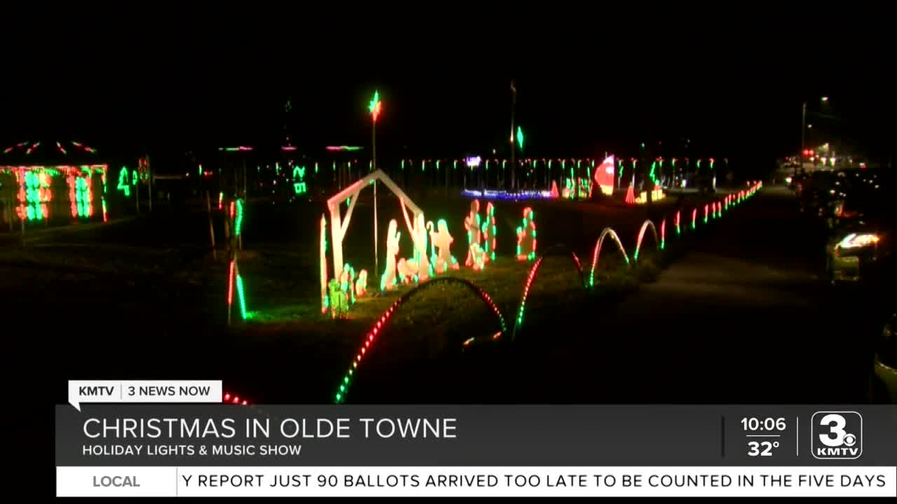 Holiday lights and music show in Olde Towne Bellevue