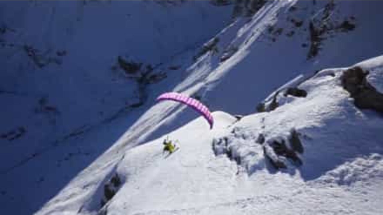 "Speeriding": parapente e esqui em um único esporte alucinante