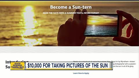 Job pays $10,000 to travel the country taking pictures of the sun