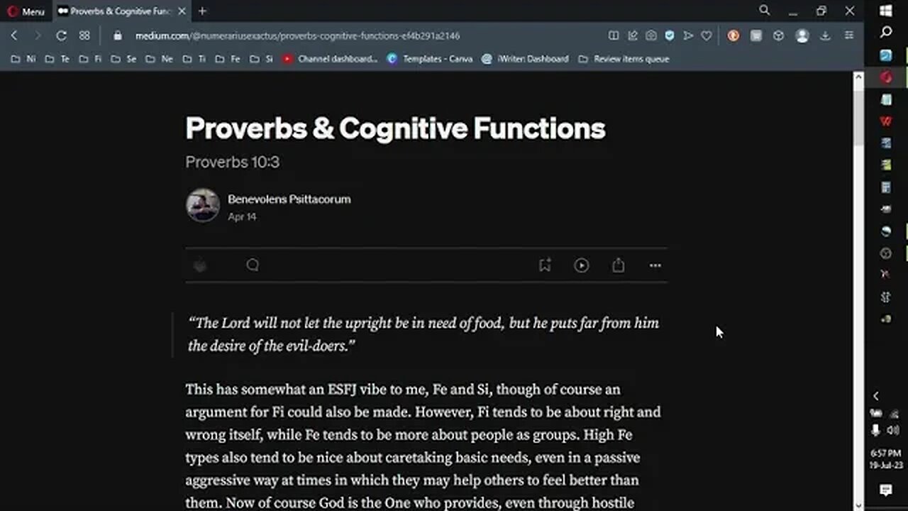 Proverbs 10:3, Proverbs & Cognitive Functions series.