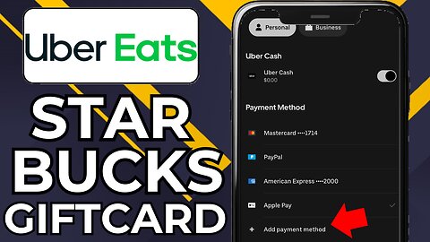 HOW TO USE STARBUCKS GIFT CARD ON UBER EATS