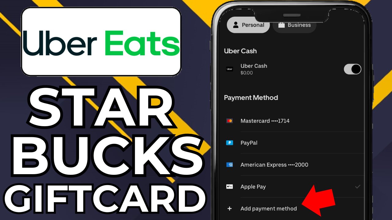 HOW TO USE STARBUCKS GIFT CARD ON UBER EATS