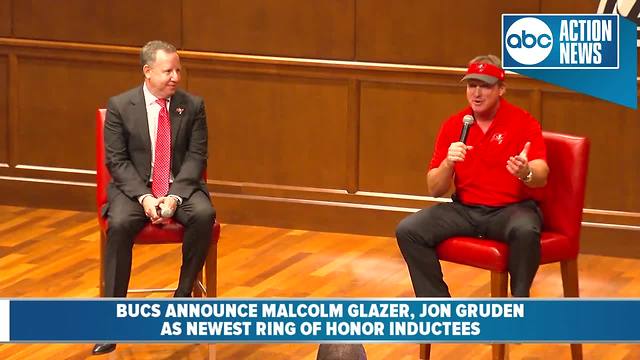 Buccaneers announce Malcolm Glazer, Jon Gruden as this year's Ring of Honor inductees