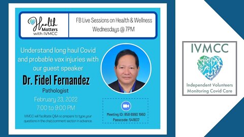 Health Matters Session 5: Dr. Fidel Fernandez Part 1 (February 23, 2022)