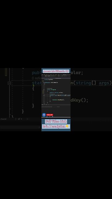 Access Modifiers in C#