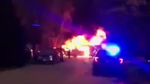 VIDEO: RV breaks out in flames in Caledonia