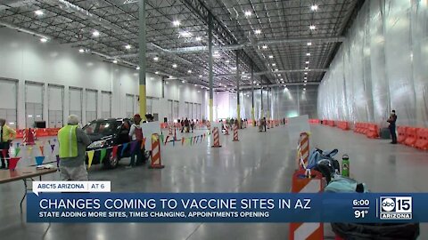 Changes coming to vaccine sites in Arizona