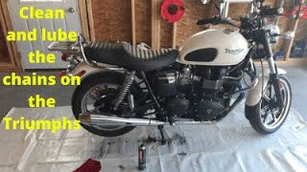 2010 Triumph Bonneville chain cleaning