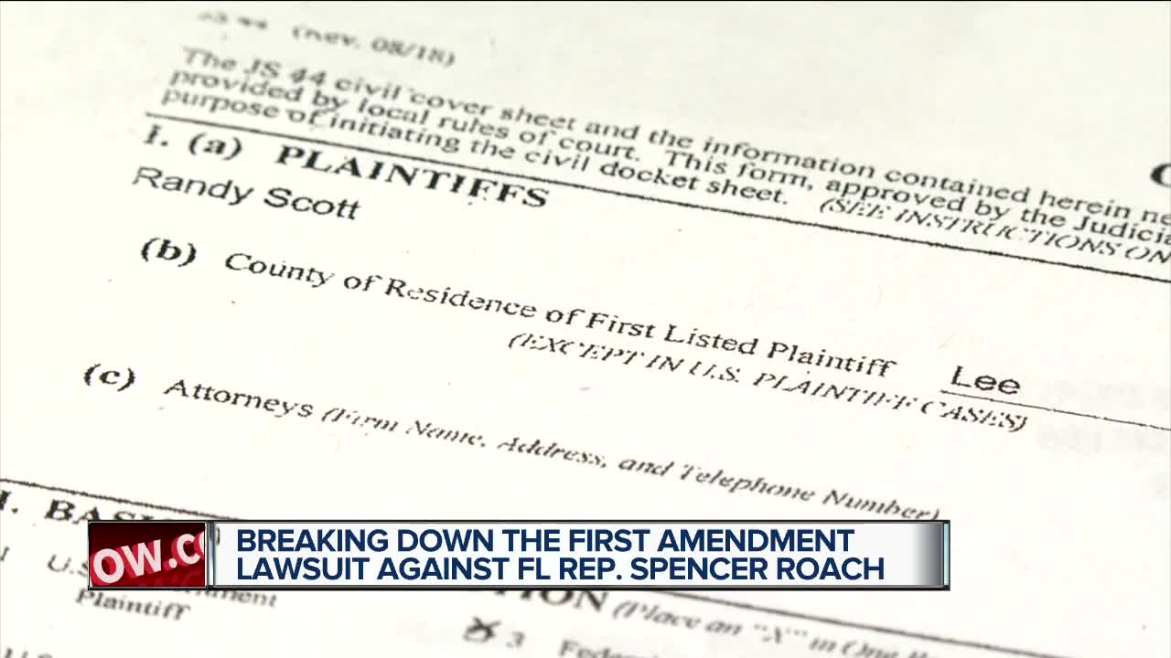 Breaking down the first amendment lawsuit against Florida State Representative Spencer Roach