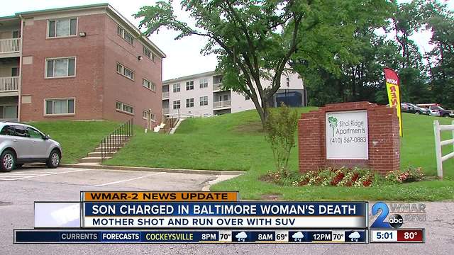 Son charged in Baltimore woman's death