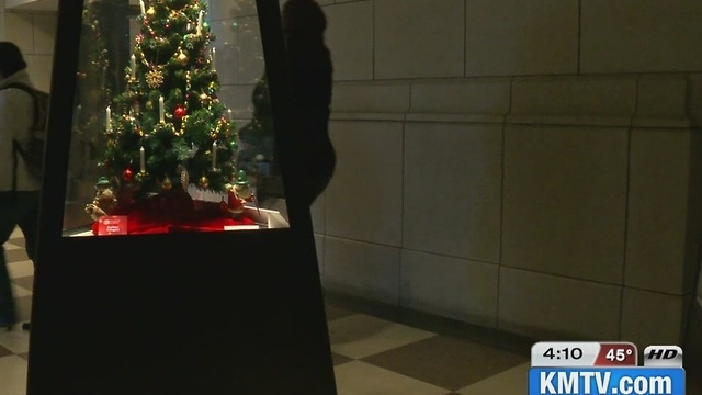 Ethnic Christmas trees on display