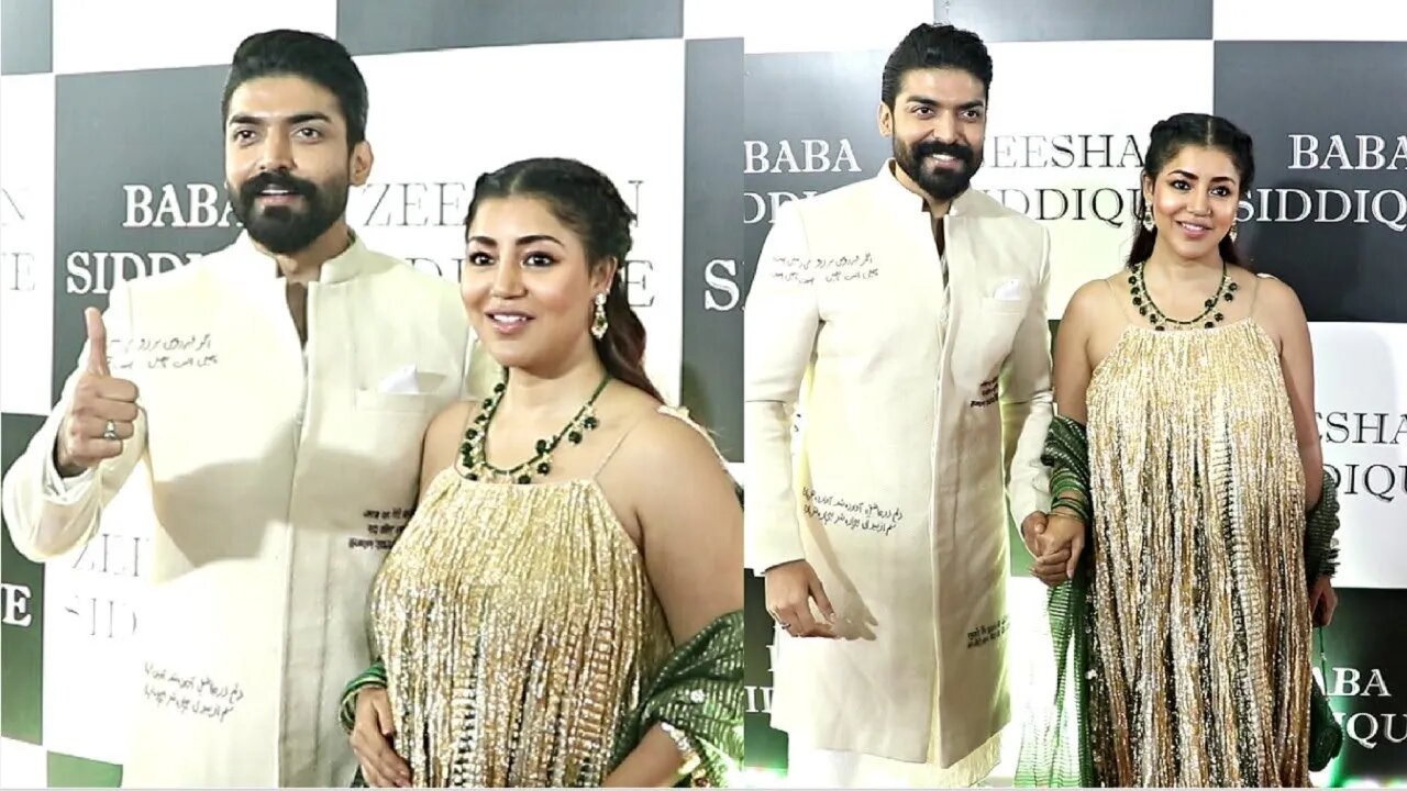 Gurmeet Choudhary With Wife Debina Bonnerjee At Baba Siddique Iftar Party 2023