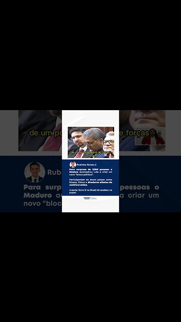 O ditador venezuelano admitiu que conversa com Lula para criar um bloco com ditaduras #shorts #lula